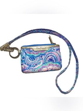 Lilly Pulitzer ID Case Keychain Wallet “Happy As A Clam”